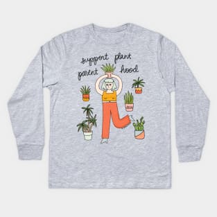 Support Plant Parenthood - The Peach Fuzz Kids Long Sleeve T-Shirt